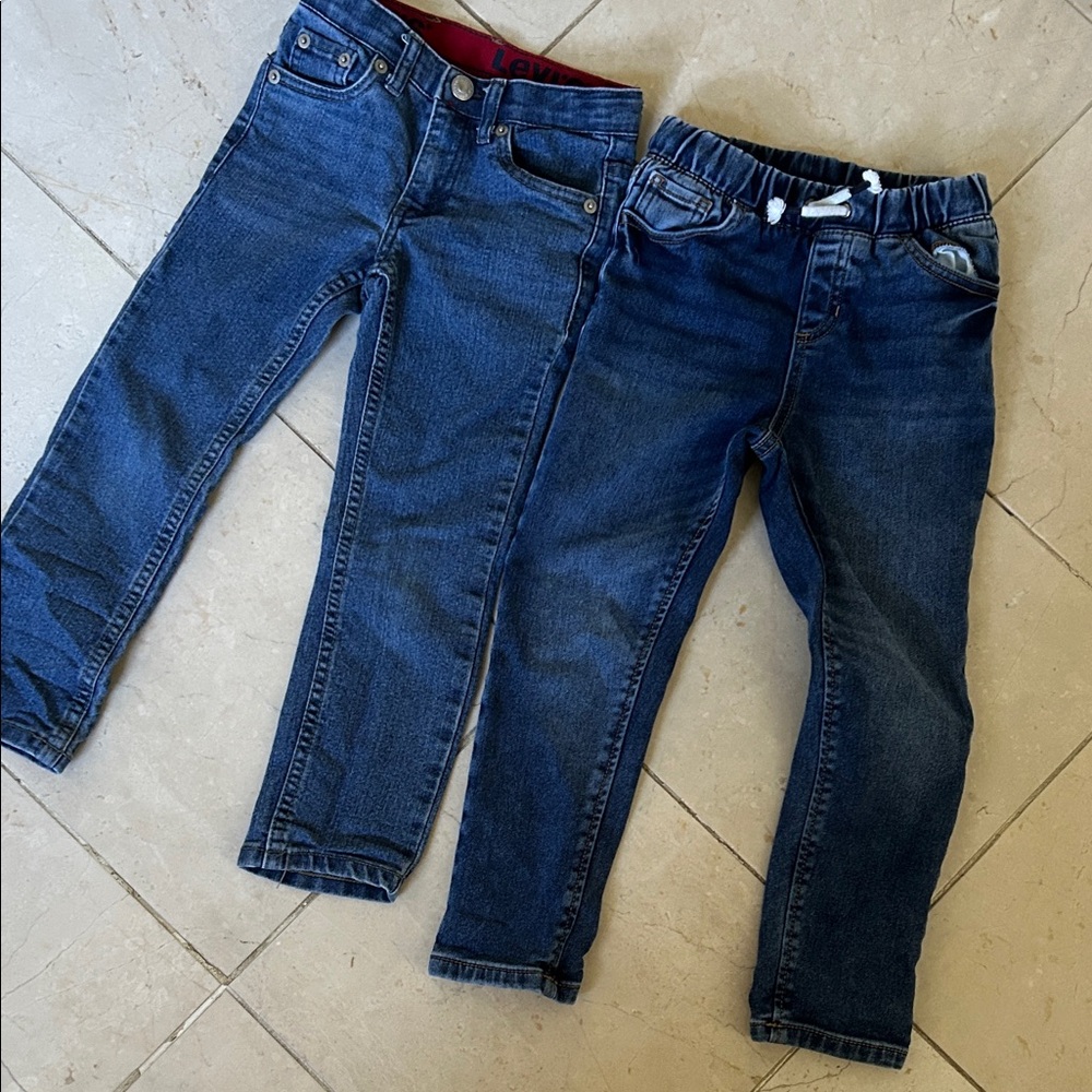 Levi's and Okie Dokie Kids Blue Denim Jeans